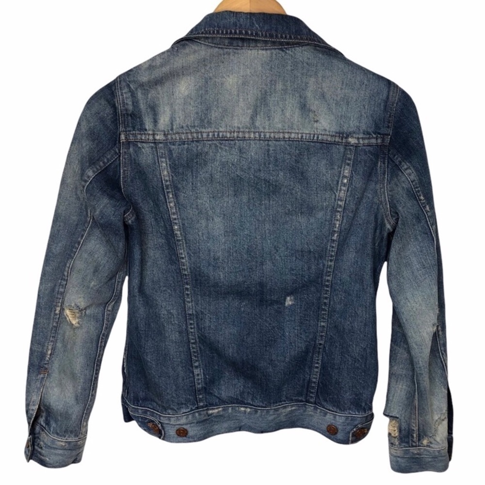 Madewell The Jean Jacket Ellery Wash Size Small Distressed Denim Style C1778 - Picture 4 of 11